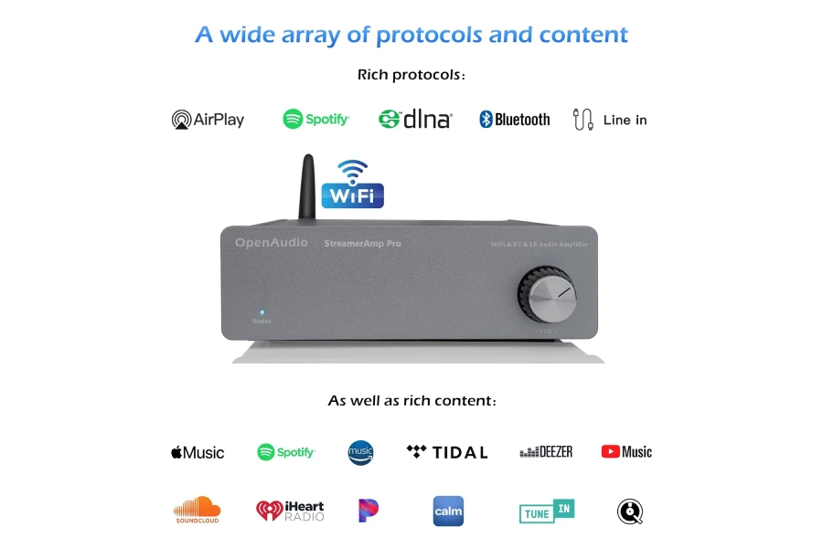 StreamerAmp Pro: Multi-Room Streaming Amplifier | Qobuz Connect, Airplay2, Spotify Connect, DLNA | Mobile APP | Equalizer | Bluetooth Audio, RCA - Image 5