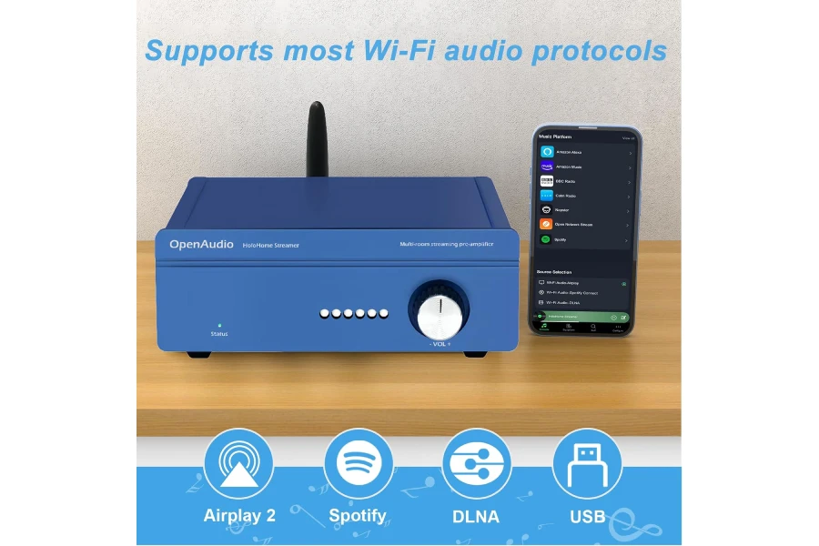 HoloHome Streamer: Multi-Room Streamer | with Qobuz Connect, Airplay2, Spotify Connect, DLNA | HDMI ARC, Optical, Coax, RCA, USB - Image 5