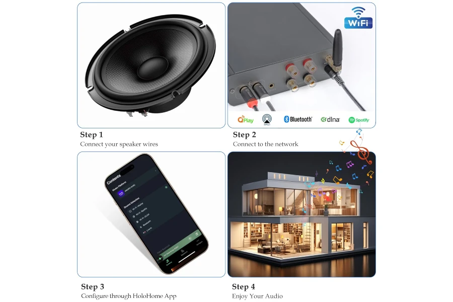 StreamerAmp Pro: Multi-Room Streaming Amplifier | Qobuz Connect, Airplay2, Spotify Connect, DLNA | Mobile APP | Equalizer | Bluetooth Audio, RCA - Image 8