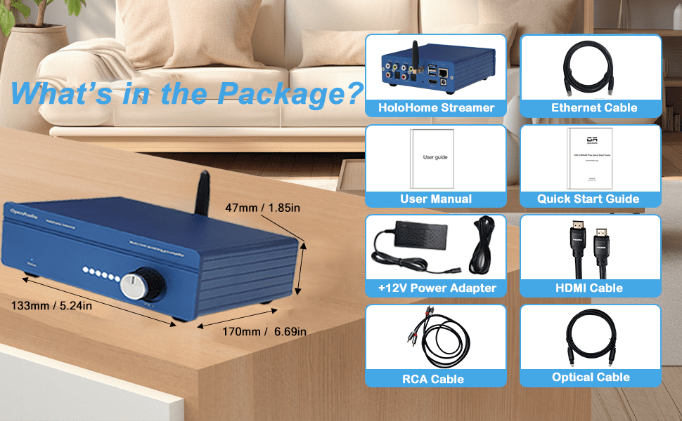 HoloHome Streamer package contents