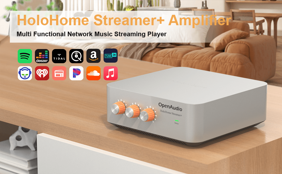 HoloHome Streamer Plus Supports multiple music platforms
