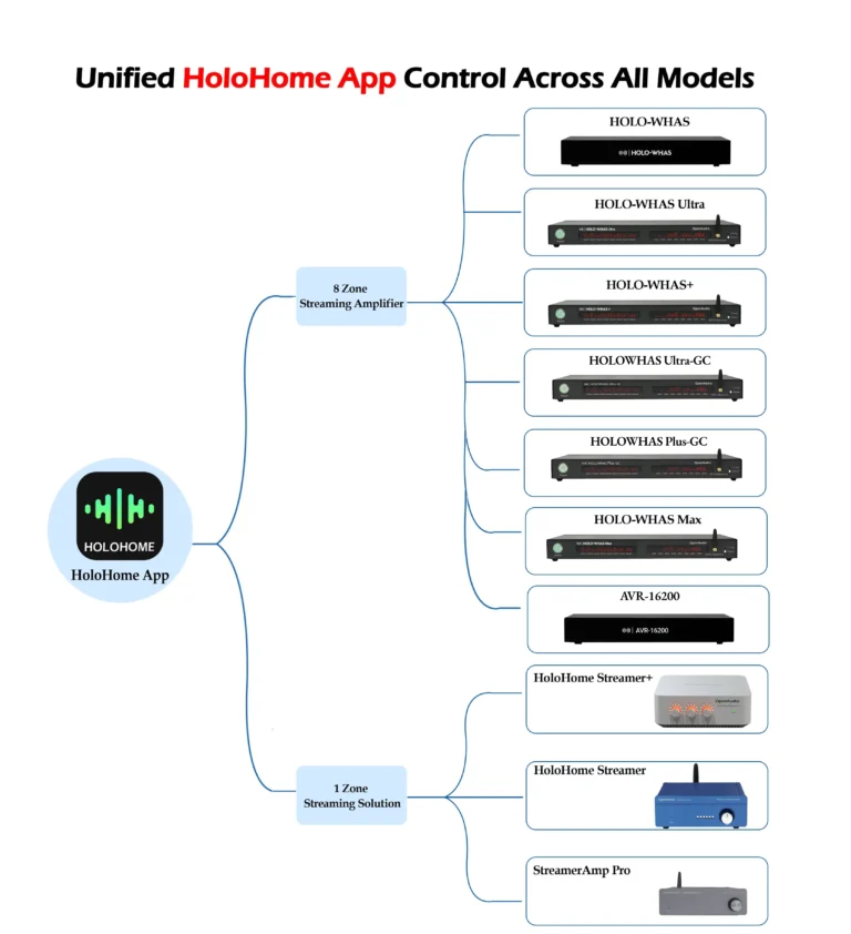 HoloHome App-The Best Multi-room Streaming Amplifier Control