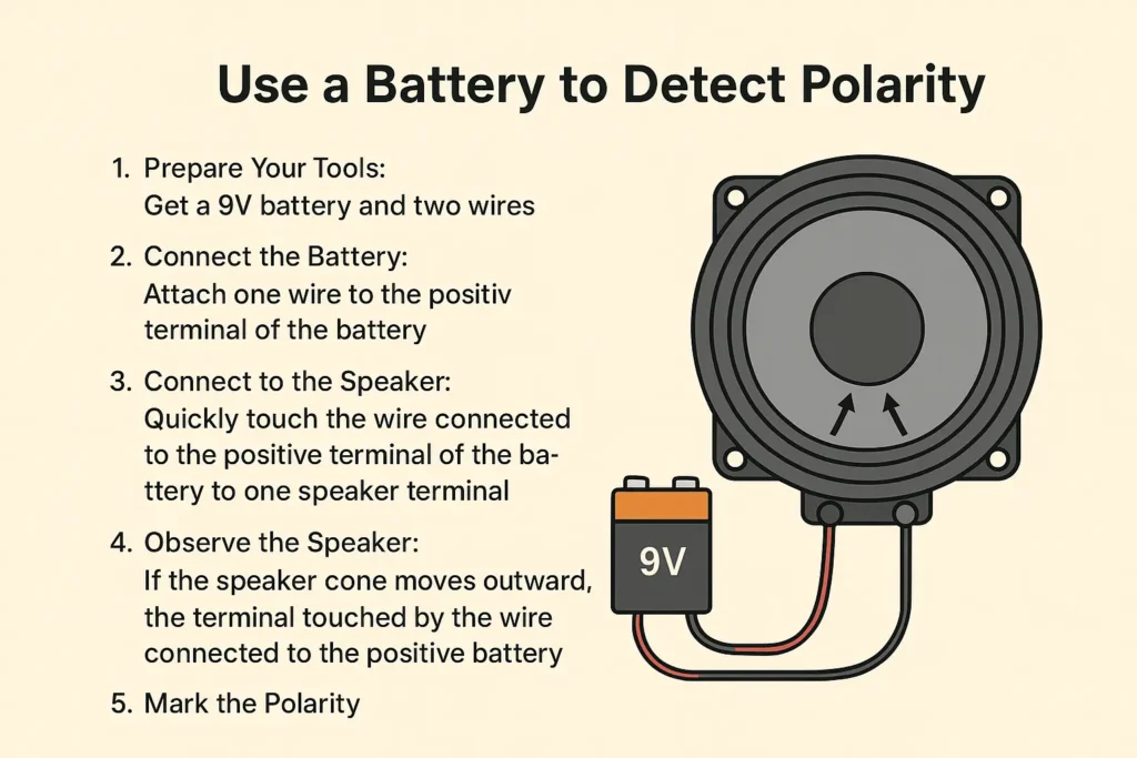 how can you determine the + and connections on a speaker 2