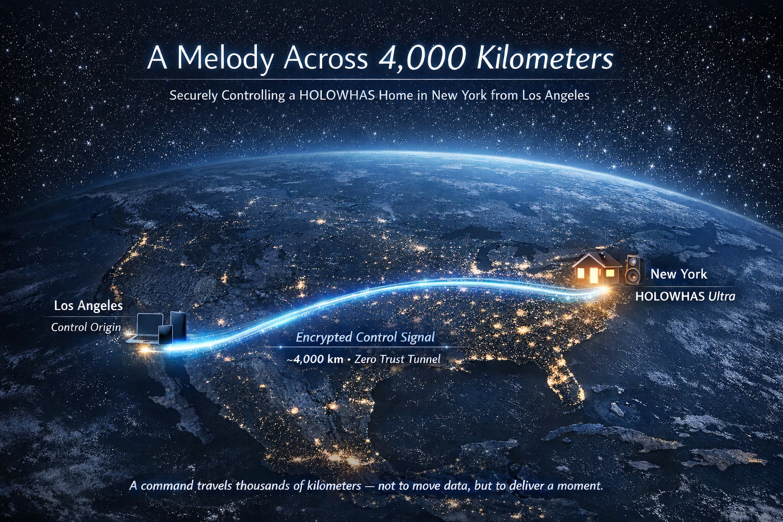 A Melody Across 4,000 Kilometers: Secure Remote Control with HOLOWHAS Ultra