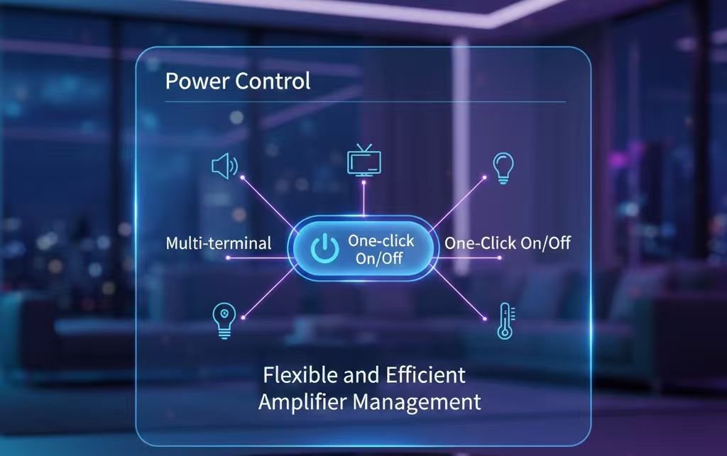 Power Control: Multi-terminal One-click On/Off for Flexible and Efficient Amplifier Management