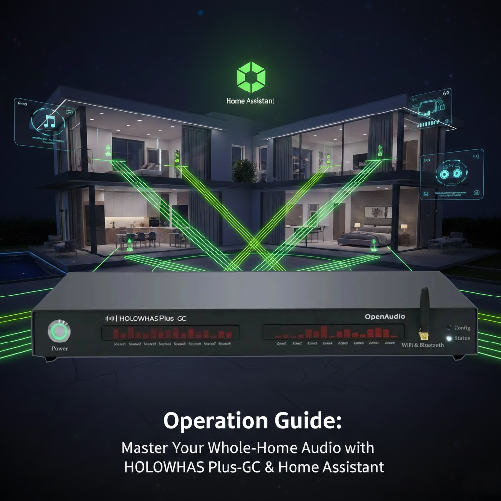 Operation Guide: Master Your Whole-Home Audio with HOLOWHAS Plus-GC & Home Assistant
