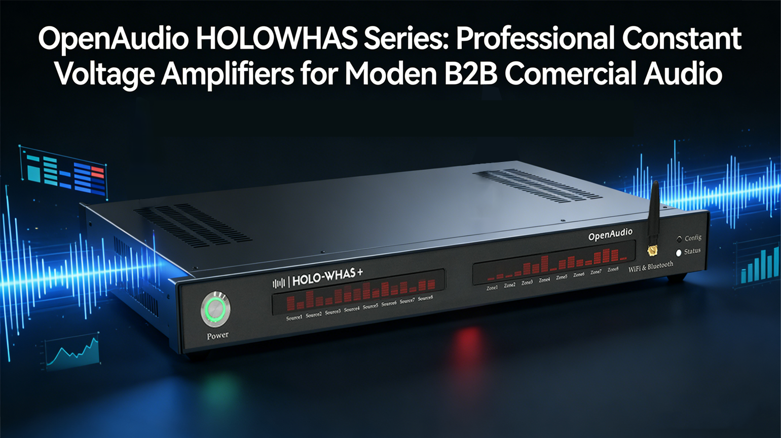 OpenAudio HOLOWHAS Series Professional Constant Voltage Amplifiers for Modern B2B Commercial Audio