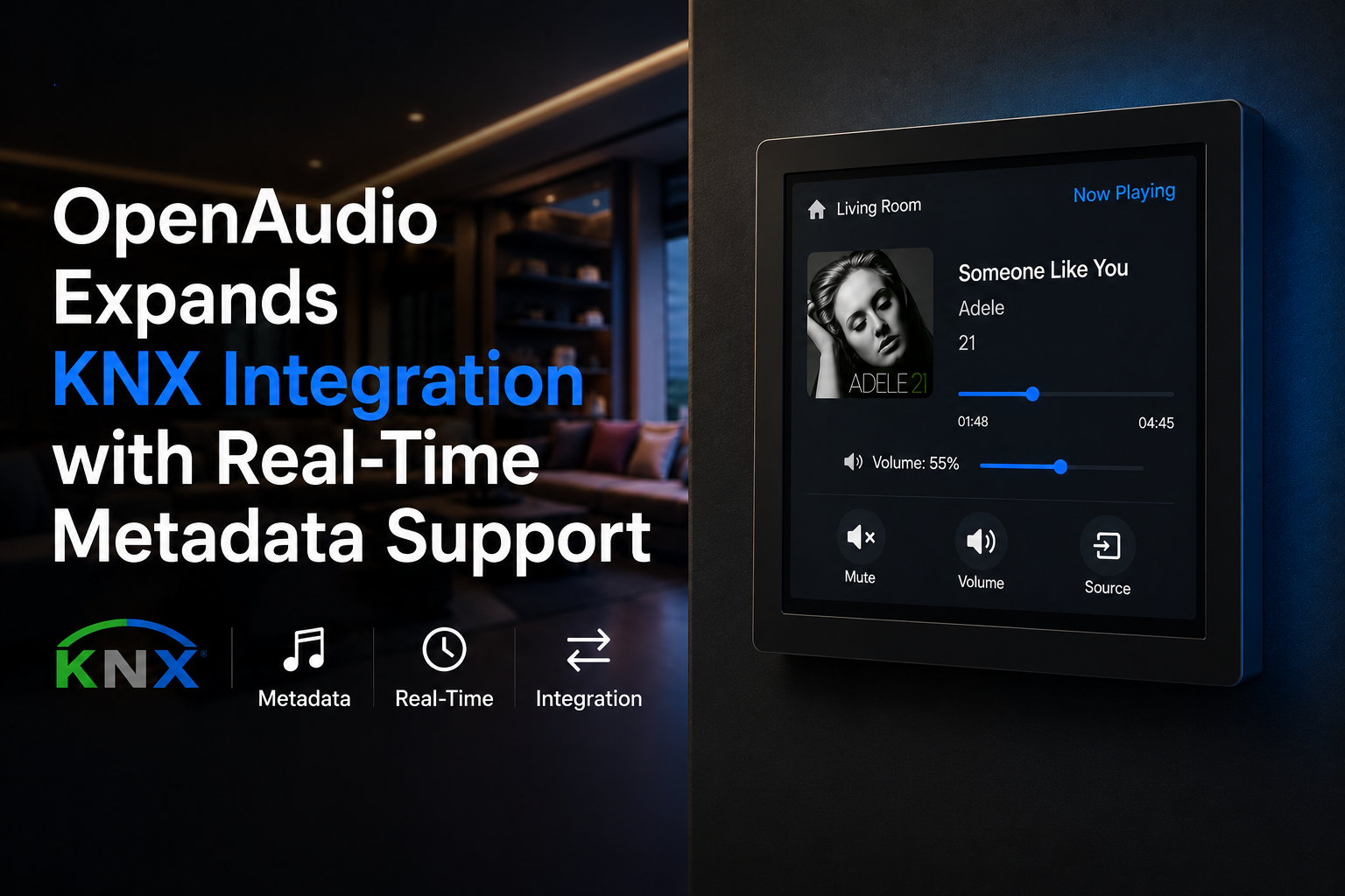 OpenAudio Expands KNX Integration with Real-Time Metadata Support