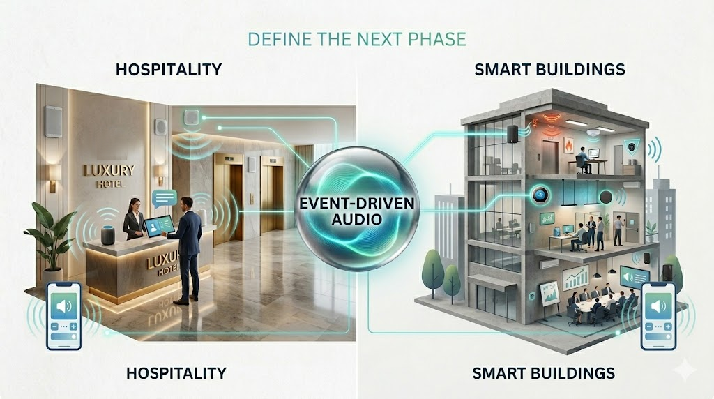 Why Event-Driven Audio Will Define the Next Phase of Hospitality and Smart Buildings